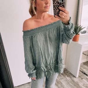 She+Sky Off the Shoulder Top
